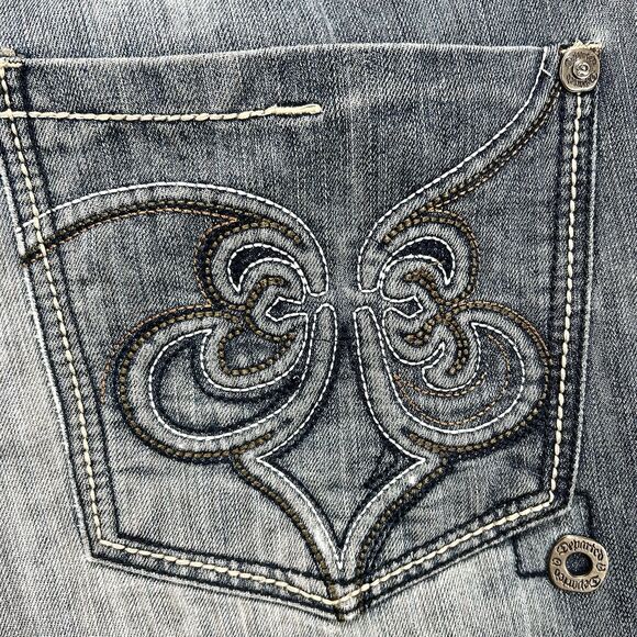 Departed Beach Blvd Slim Straight Jeans 38x32 (Actual 37x32) Streetwear Y2K - Picture 8 of 16